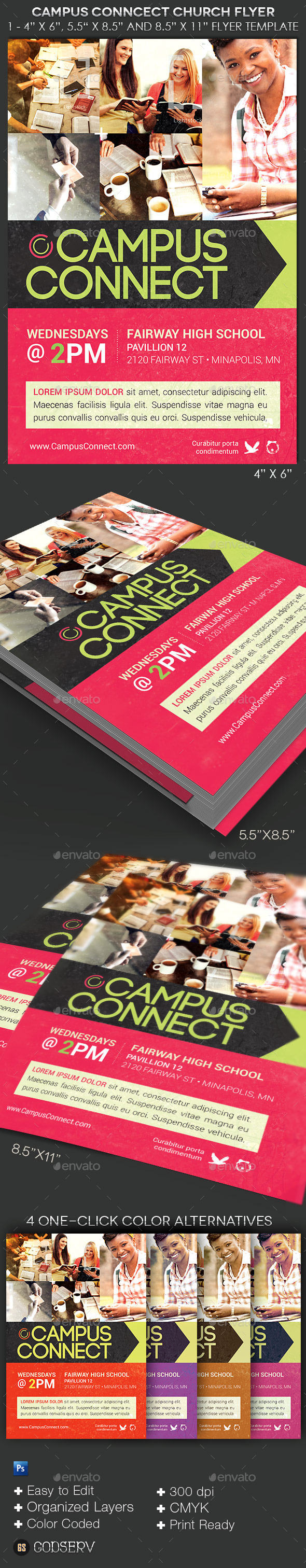 GraphicRiver Campus Connect Church Flyer Template 10599323 GraphicRiver Campus Connect Church Flyer Template 10599323