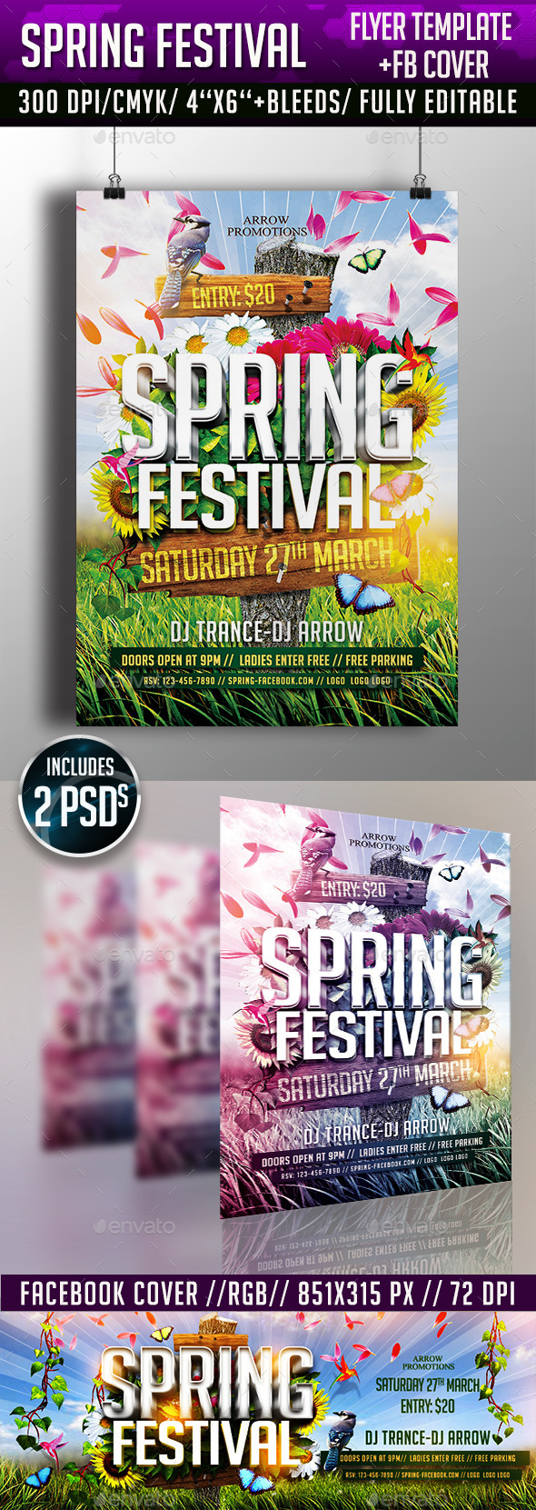 Spring Festival Flyer Template