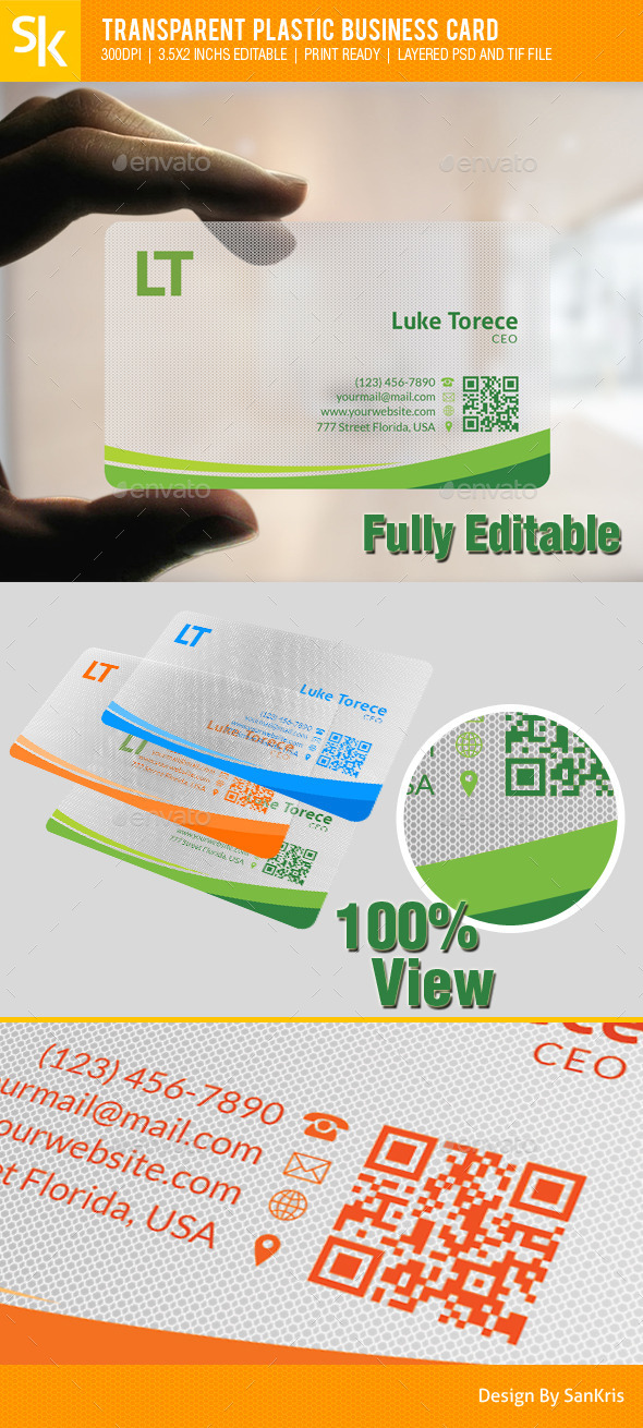 GraphicRiver Transparent Plastic Business Card 10337947 GraphicRiver Transparent Plastic Business Card 10337947