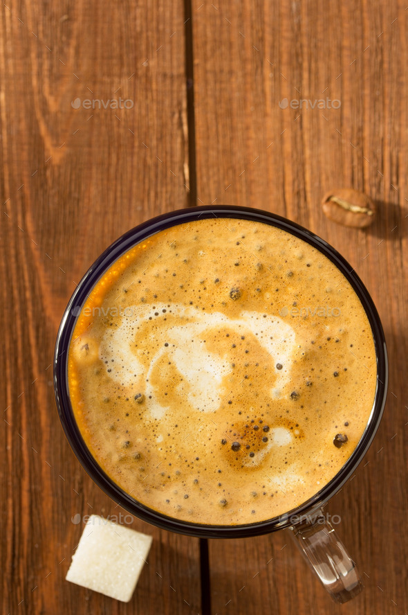 cup of coffee on wood (Misc) Photo Download