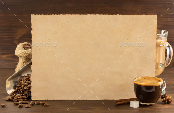 coffee concept on wood (Misc) Photo Download