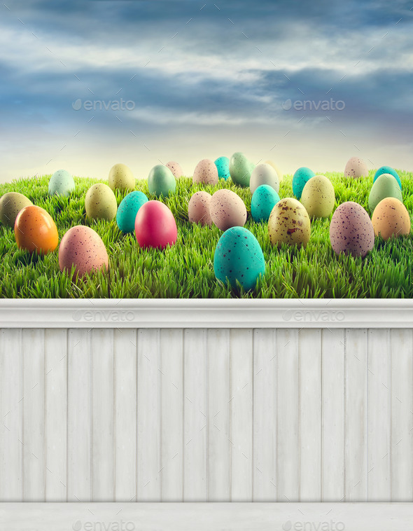 Happy Easter Spring background/backdrop (Misc) Photo Download