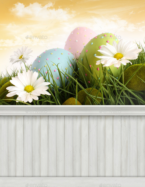 Happy Easter Spring background/backdrop (Misc) Photo Download