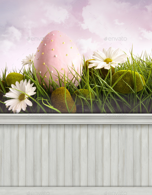 Happy Easter Spring background/backdrop (Misc) Photo Download