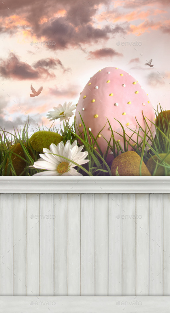 Happy Easter Spring background/backdrop (Misc) Photo Download