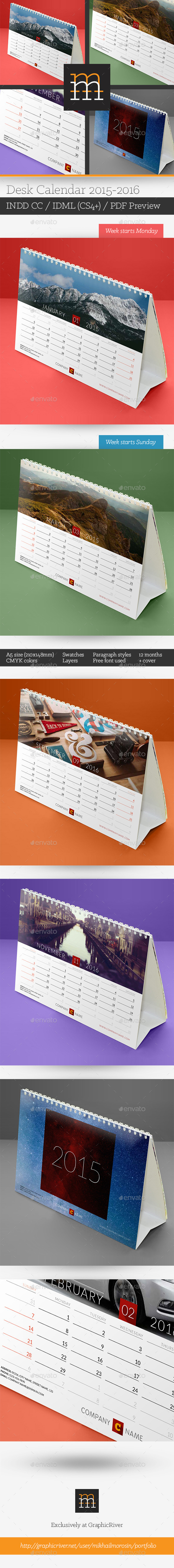 GraphicRiver Desk Calendar 2015-2016 10601940 GraphicRiver Desk Calendar 2015-2016 10601940