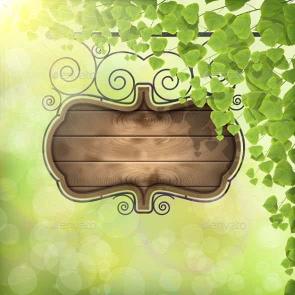 GraphicRiver Vintage Signboard on Nature Background 10602018 GraphicRiver Vintage Signboard on Nature Background 10602018