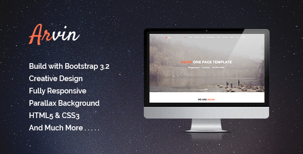 ThemeForest Arvin Multipurpose One Page Template 10482043 ThemeForest Arvin Multipurpose One Page Template 10482043