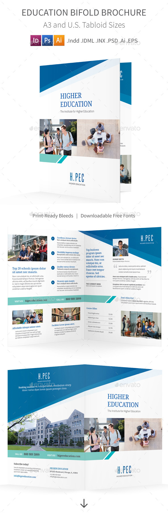 Education Bifold / Halffold Brochure (Informational)