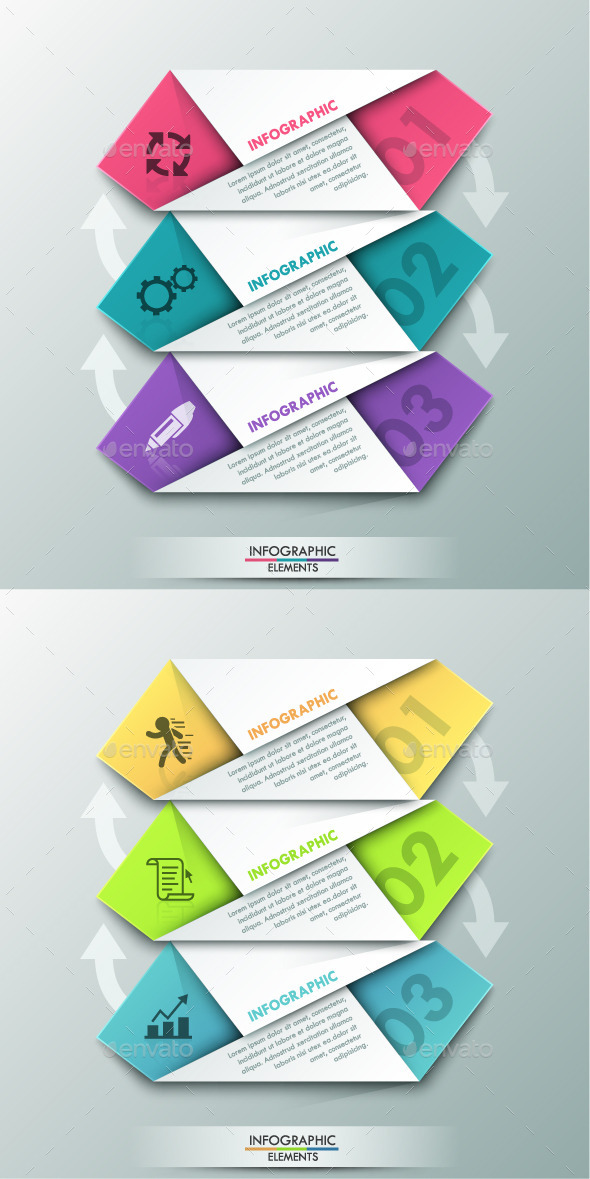 GraphicRiver Modern Infographic Paper Template 2 Colors 10604890 GraphicRiver Modern Infographic Paper Template 2 Colors 10604890