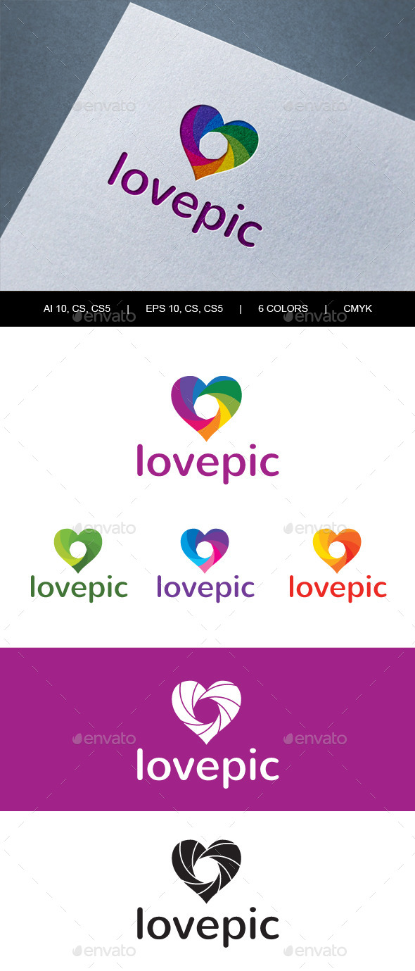 GraphicRiver Lovepic Abstract Heart Photography Logo 10605403 GraphicRiver Lovepic Abstract Heart Photography Logo 10605403