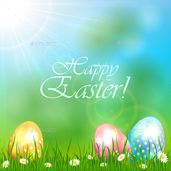 GraphicRiver Easter Eggs with Flowers 10605500 GraphicRiver Easter Eggs with Flowers 10605500