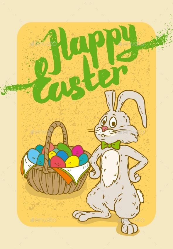 GraphicRiver Happy Easter Postcard 10606174 GraphicRiver Happy Easter Postcard 10606174