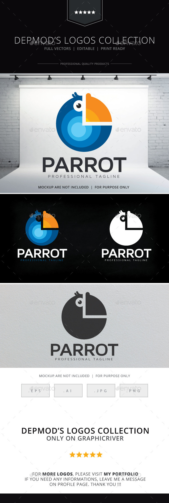 GraphicRiver Parrot Logo 10607234 GraphicRiver Parrot Logo 10607234