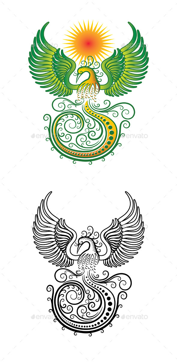 GraphicRiver Phoenix Tribal Vector 10607256 GraphicRiver Phoenix Tribal Vector 10607256
