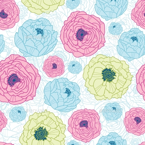 GraphicRiver Flowers Seamless Pattern Background 10607590 GraphicRiver Flowers Seamless Pattern Background 10607590