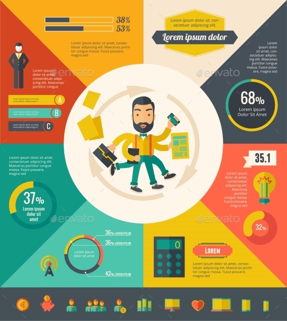 GraphicRiver Multitasking Infographic Elements 10608308 GraphicRiver Multitasking Infographic Elements 10608308