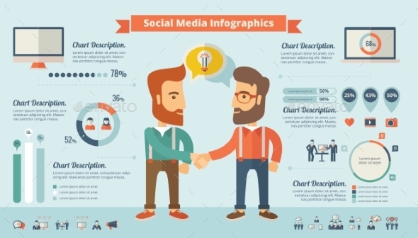 GraphicRiver Social Media Infographic Elements 10608310 GraphicRiver Social Media Infographic Elements 10608310