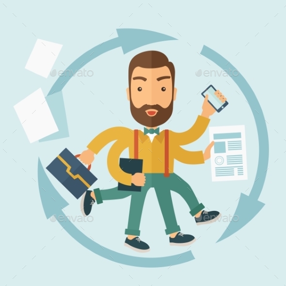 GraphicRiver The Man Capable of Multitasking 10608319 GraphicRiver The Man Capable of Multitasking 10608319