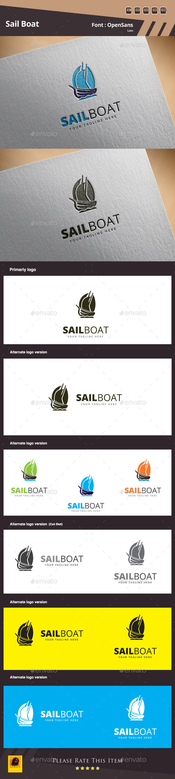 GraphicRiver Sail Boat Logo Template 10608905 GraphicRiver Sail Boat Logo Template 10608905