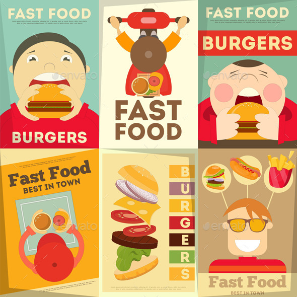 GraphicRiver Fast Food Posters 10609585 GraphicRiver Fast Food Posters 10609585