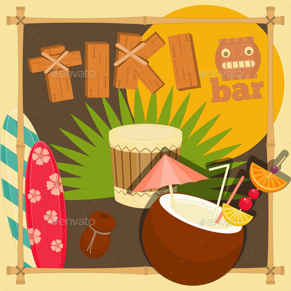 GraphicRiver Tiki Bar Hawaii 10609634 GraphicRiver Tiki Bar Hawaii 10609634