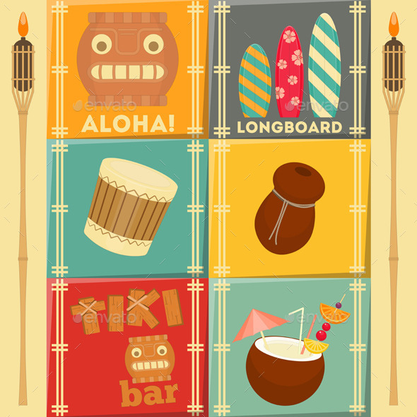 GraphicRiver Hawaii Cards 10610071 GraphicRiver Hawaii Cards 10610071