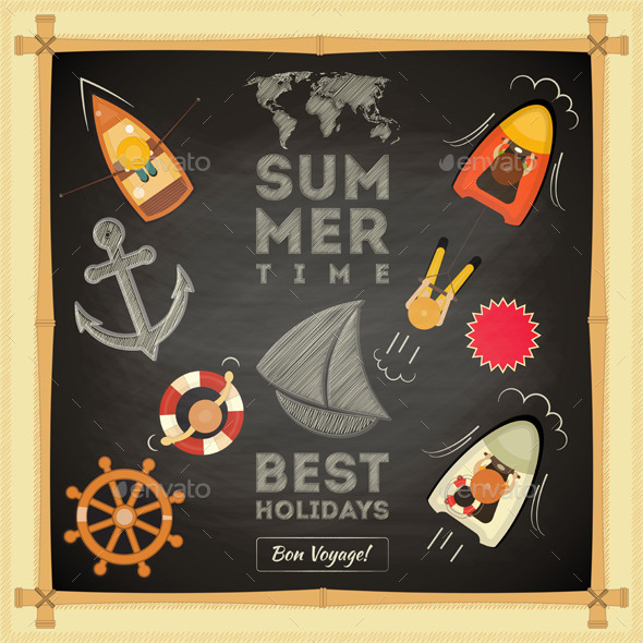 GraphicRiver Summer Card 10610470 GraphicRiver Summer Card 10610470
