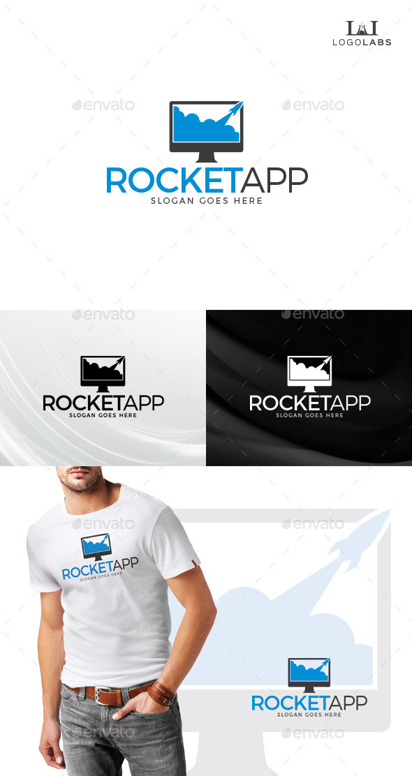 GraphicRiver Rocket App Logo 10610517 GraphicRiver Rocket App Logo 10610517