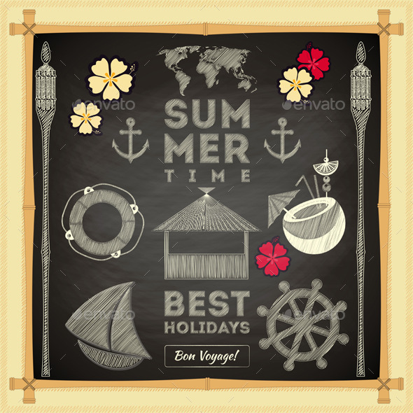 GraphicRiver Summer Card 10610773 GraphicRiver Summer Card 10610773