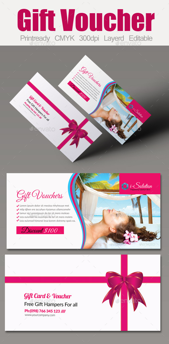 Spa Gift Voucher Template (Cards & Invites)