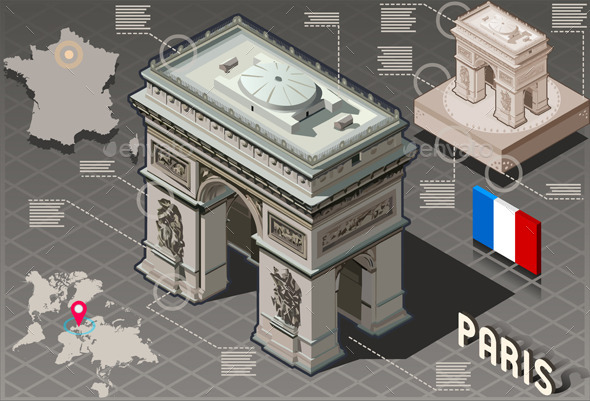GraphicRiver Isometric Infographic Arc de Triomphe in Paris 10612362 GraphicRiver Isometric Infographic Arc de Triomphe in Paris 10612362