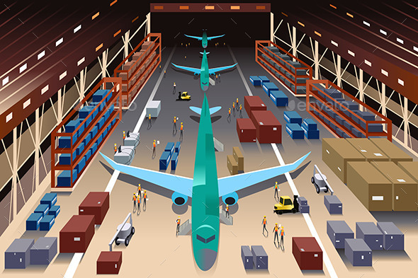 GraphicRiver Workers in an Airplane Factory 10612899 GraphicRiver Workers in an Airplane Factory 10612899