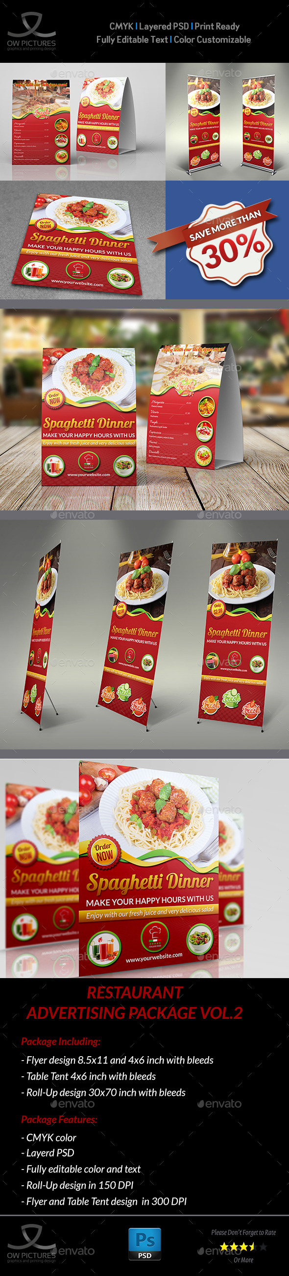 GraphicRiver Restaurant Advertising Bundle Vol.2 10614456 GraphicRiver Restaurant Advertising Bundle Vol.2 10614456