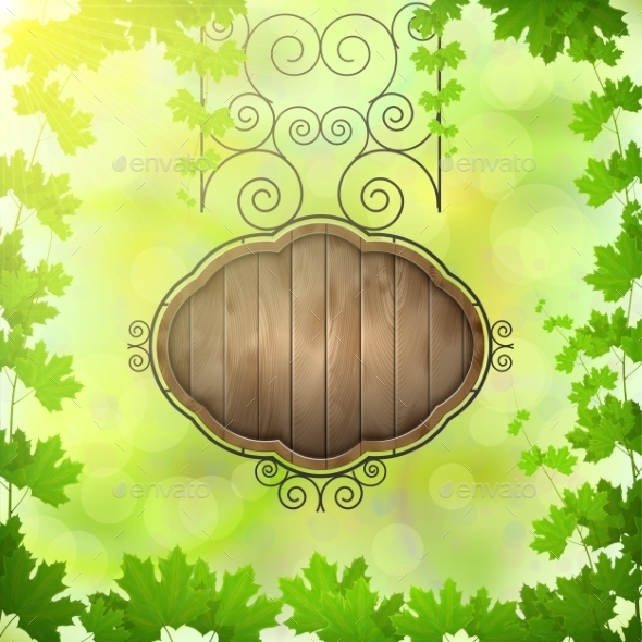 GraphicRiver Vintage Signboard with Maple Leaves 10615635 GraphicRiver Vintage Signboard with Maple Leaves 10615635