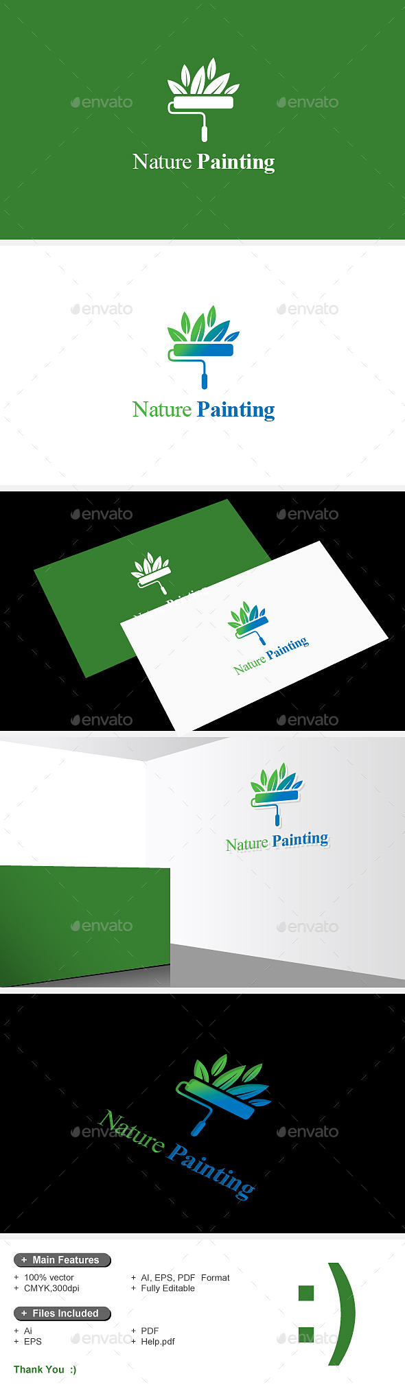 GraphicRiver Nature Painting & Green Brush Logo 10615959 GraphicRiver Nature Painting & Green Brush Logo 10615959