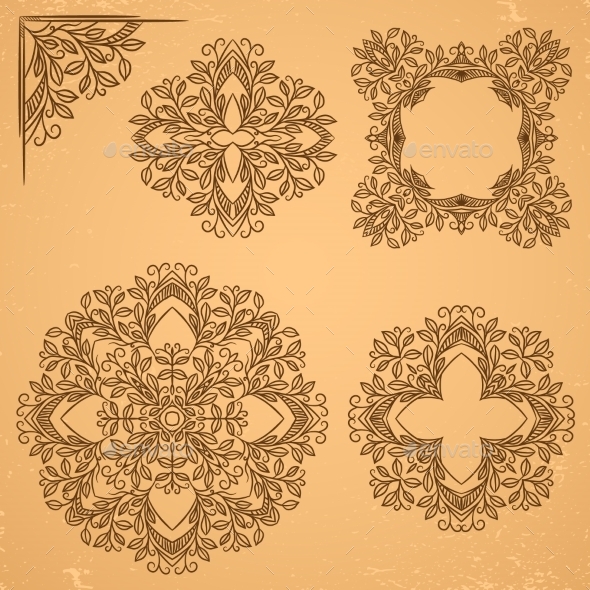 GraphicRiver Decorative Floral Elements 10616388 GraphicRiver Decorative Floral Elements 10616388