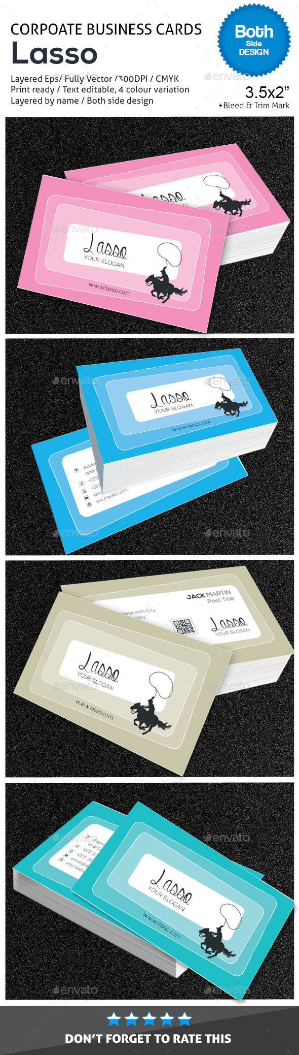 Lasso Corporate Business Cards (Corporate)