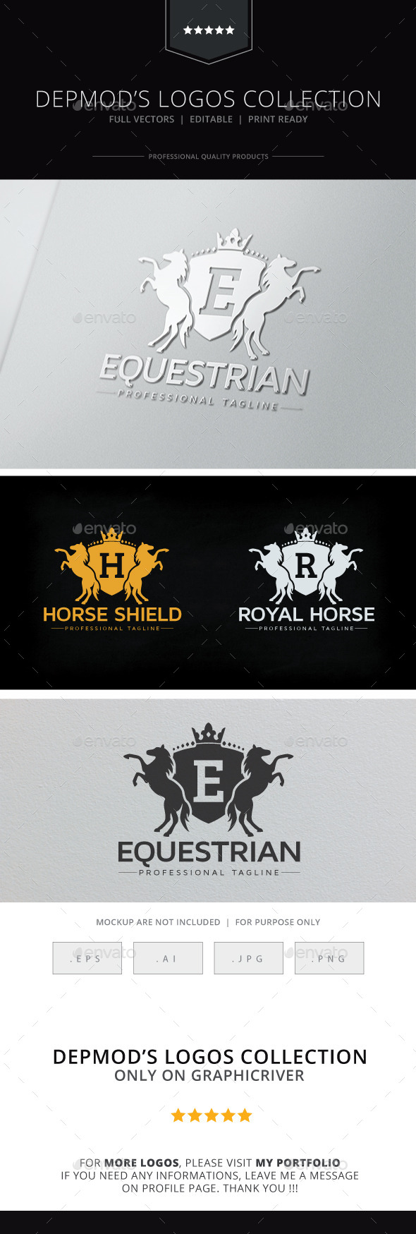 GraphicRiver Equestrian Crest Logo 10617307 GraphicRiver Equestrian Crest Logo 10617307
