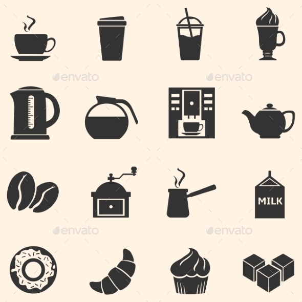 GraphicRiver Vector Set of Coffee Icons Icons for Coffee Shop 10617320 GraphicRiver Vector Set of Coffee Icons Icons for Coffee Shop 10617320