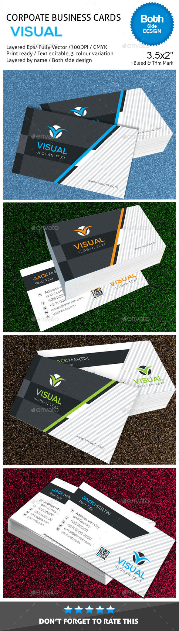 VISUAL Corporate Business Cards (Corporate)