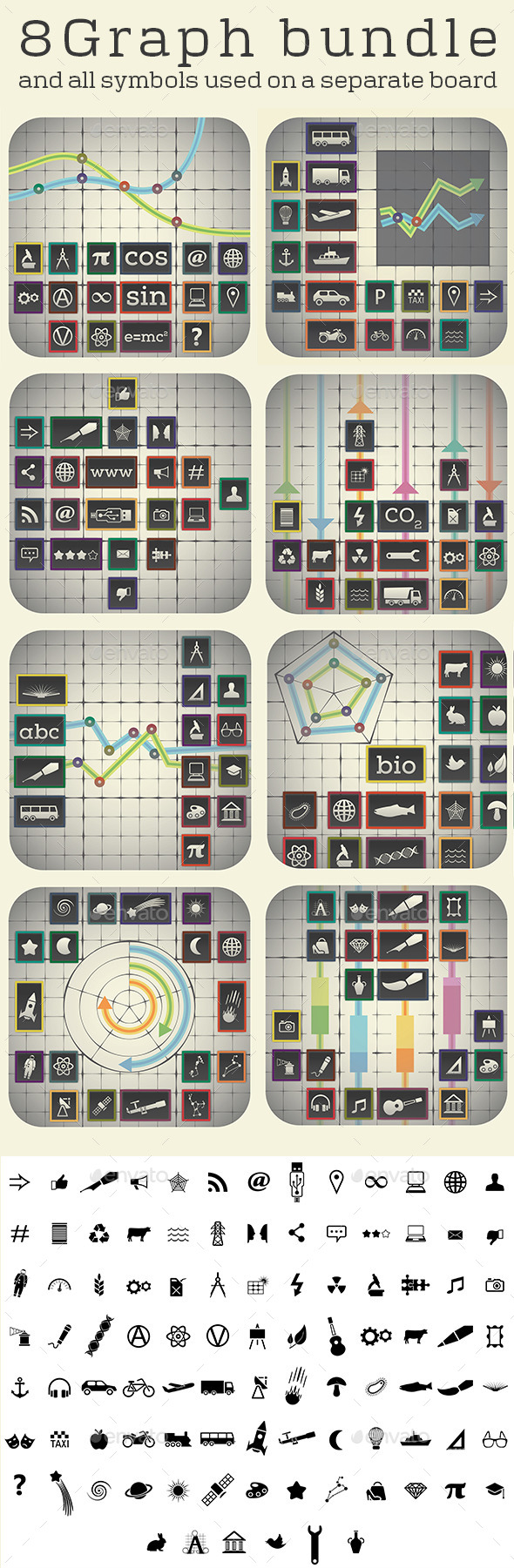 GraphicRiver 8 Graph Boards and 97 Icons 10617344 GraphicRiver 8 Graph Boards and 97 Icons 10617344
