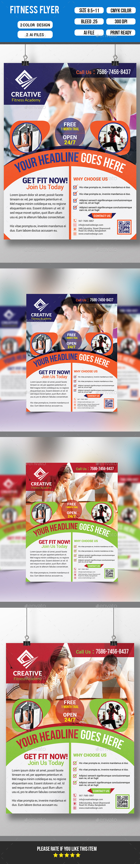 GraphicRiver Fitness Flyer Gym Flyer Template 10617447 GraphicRiver Fitness Flyer Gym Flyer Template 10617447