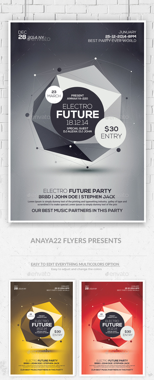 Futuristic Flyer Psd Templates (Clubs & Parties)