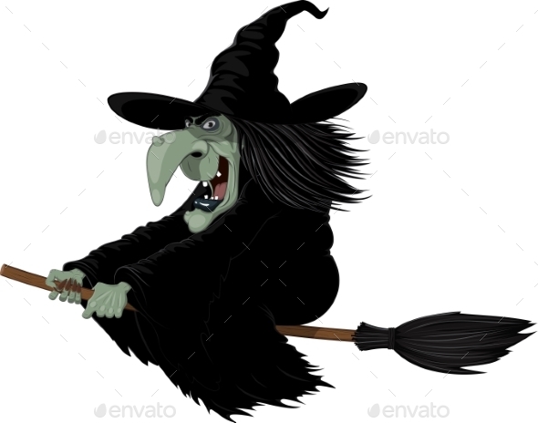 GraphicRiver Witch on a Broomstick 10617769 GraphicRiver Witch on a Broomstick 10617769
