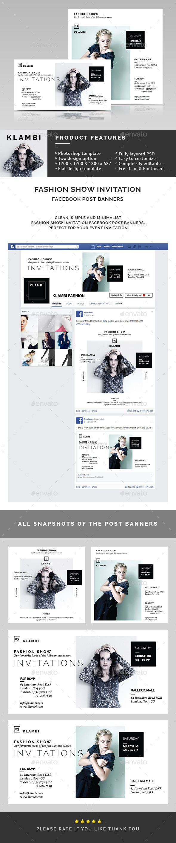 GraphicRiver Fashion Show Invitation Facebook Post Banners 10618439 GraphicRiver Fashion Show Invitation Facebook Post Banners 10618439