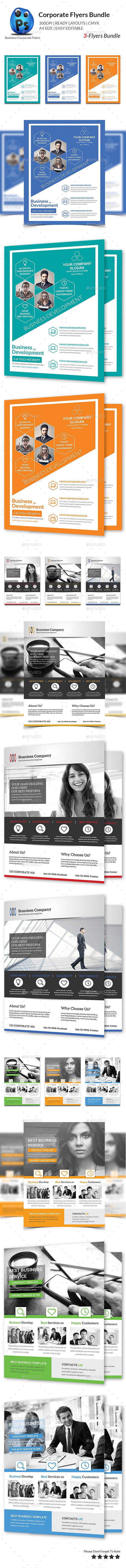 Corporate Business 3 Flyer Bundle (Corporate)