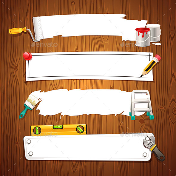 GraphicRiver Construction Text Boxes Set on Wooden Background 10588349 GraphicRiver Construction Text Boxes Set on Wooden Background 10588349