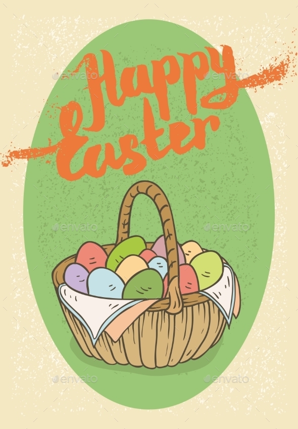 GraphicRiver Happy Easter Postcard 10619629 GraphicRiver Happy Easter Postcard 10619629