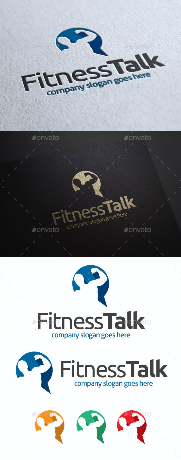 GraphicRiver Fitness Talk Logo Template 10619950 GraphicRiver Fitness Talk Logo Template 10619950
